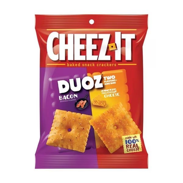 Duoz Bacon and Cheddar Crackers 4.3 oz Bagged, 6PK, Cheez-It, Mfr#: 650994